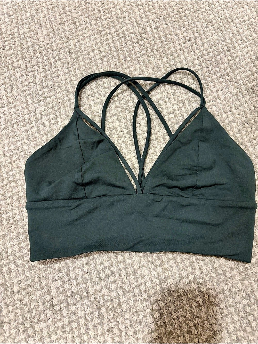 lululemon Pushing Limits Bra Sports Bra Green Size 6